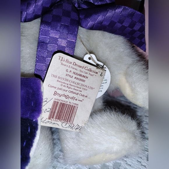 Boyds Bear/G.P. Hugabunch/Tags/ 8 inch/Retired/Stuffed Bear/Bestest Grandma - Picture 3 of 5